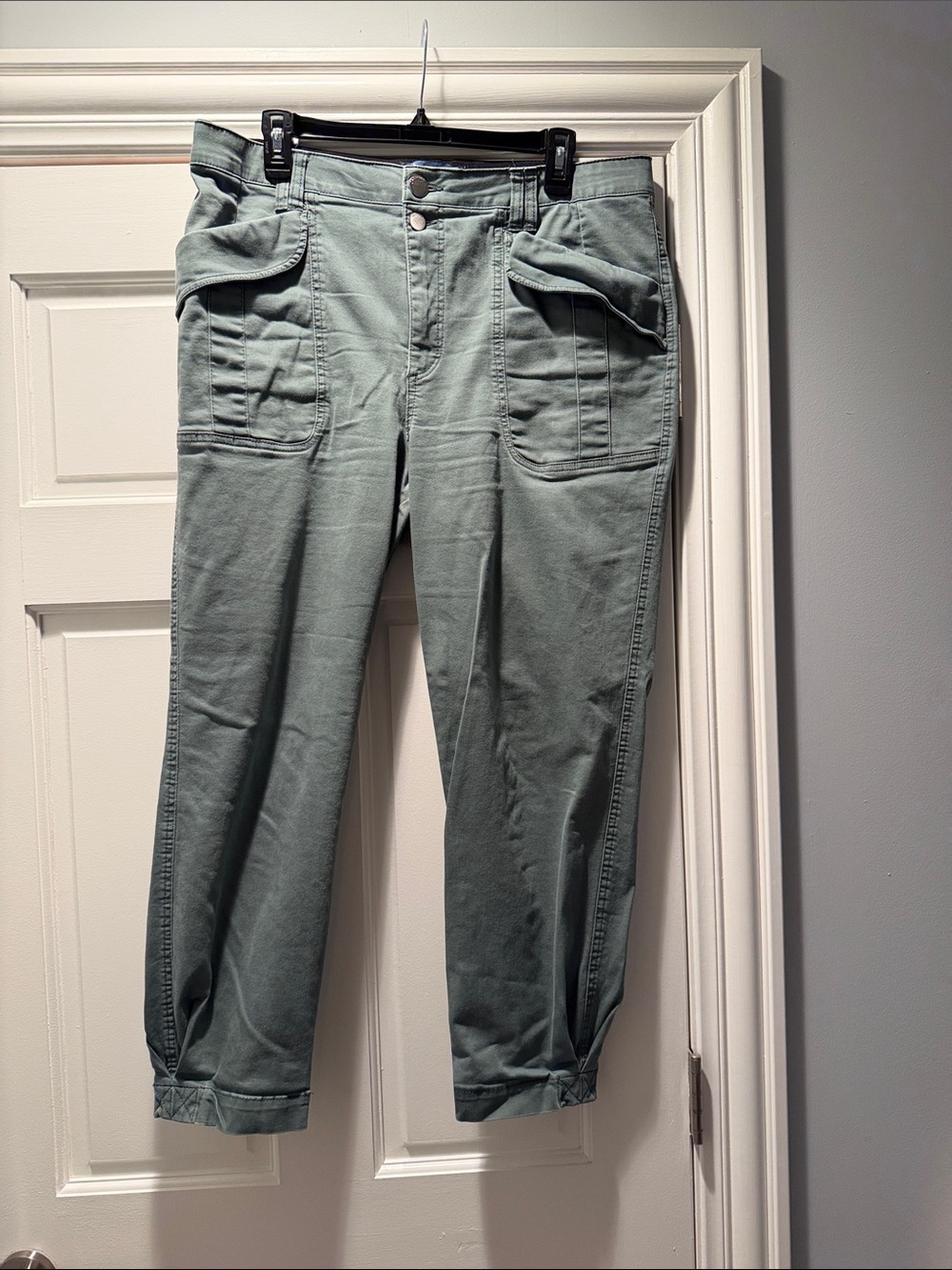 Democracy Sage Green Cargo Crop Jeans